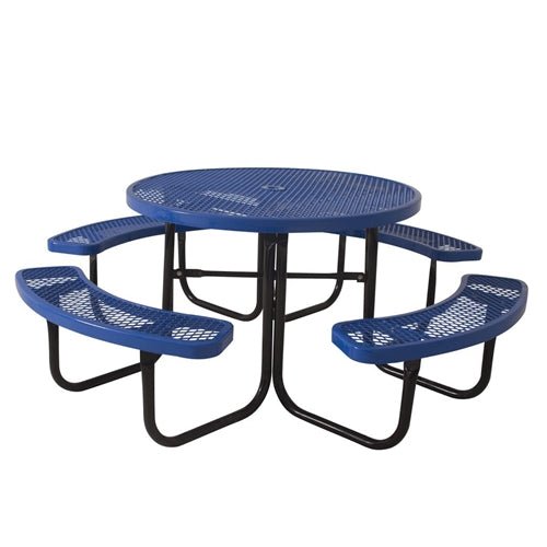 UltraPlay 46" Round Outdoor Picnic Table (Playcore PLA-358-RDV) - SchoolOutlet