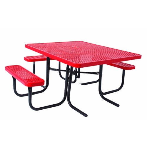 UltraPlay 46" ADA 3-Seat Square Outdoor Picnic Table (Playcore PLA-358H-V) - SchoolOutlet