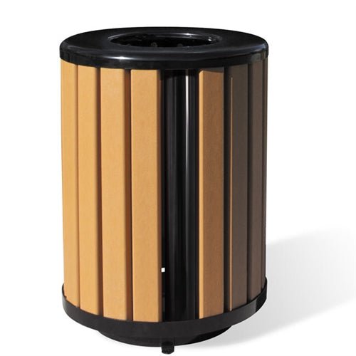 UltraPlay Richmond Recycled Outdoor Trash Receptacle - 32 Gallon (Playcore PLA-60-XXX34FT) - SchoolOutlet