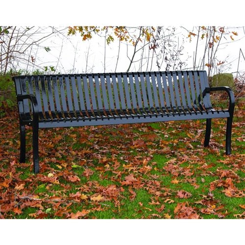 UltraPlay Lexington Outdoor Bench with Back 4'L - Surface Mount Legs (Playcore PLA-954-V4) - SchoolOutlet