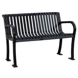 UltraPlay Lexington Outdoor Bench with Back 4'L - Surface Mount Legs