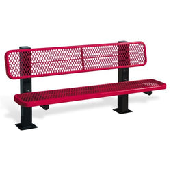 UltraPlay Single Sided Bollard Style Outdoor Bench 6'L - Surface Mount Legs