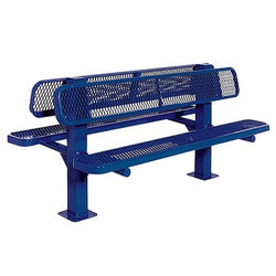 UltraPlay Double Sided Bollard Style Outdoor Bench 6'L - Surface Mount Legs