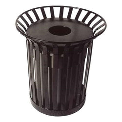 UltraPlay Lexington Outdoor Trash Receptacle with Flat Top Lid & Plastic Liner - 36 Gallon