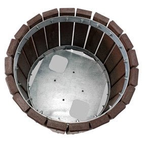 Recycled Plastic Round Outdoor Planter - 26.75" Round x 18" H (Playcore PLA-RD2418-XXX) - SchoolOutlet