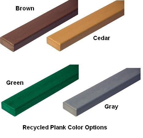 Recycled Plastic Square Outdoor Planter - 26.75" Square x 18" H (Playcore PLA-SQ2418-XXX) - SchoolOutlet