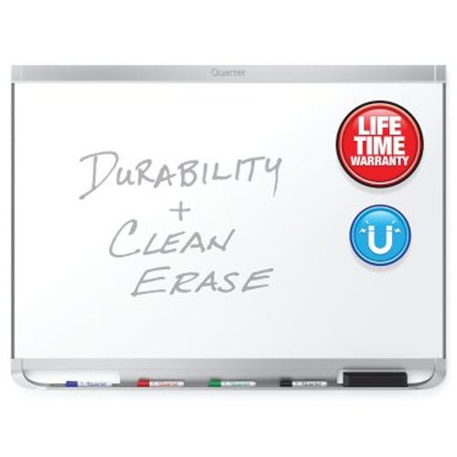 Quartet Prestige 2 Duramax Porcelain Magnetic Whiteboard with Aluminum Frame - 2'H x 3'W (Quartet QRT-P553AP2) - SchoolOutlet