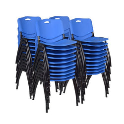 Regency M Lightweight Stackable Sturdy Breakroom Chair (40 pack)- Blue