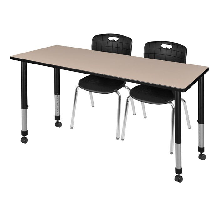 Regency Kee 72 x 30 in. Mobile Adjustable Classroom Table 2 Andy