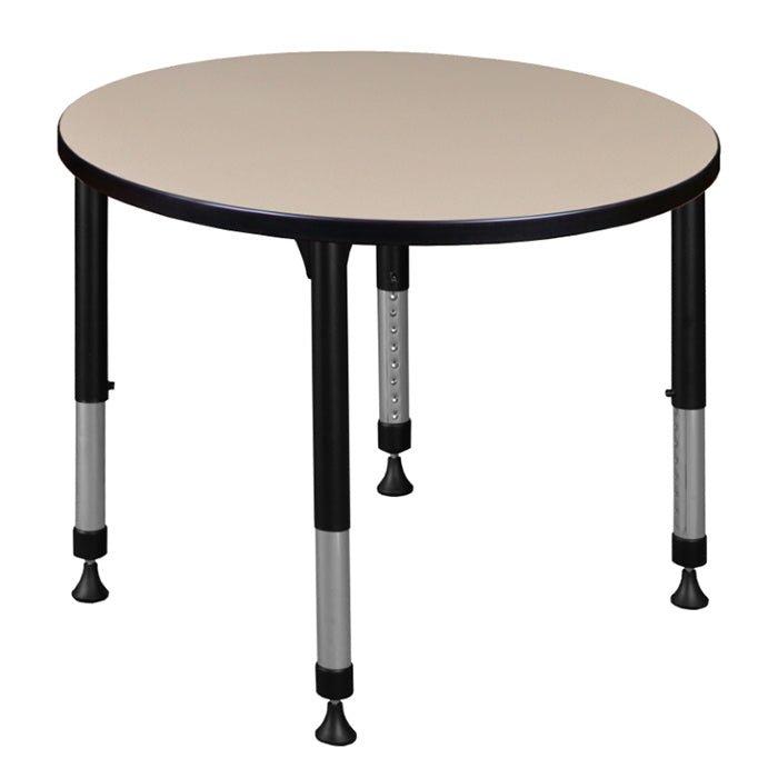Regency Kee 30 in.Round Height Adjustable Classroom Activity Table - SchoolOutlet