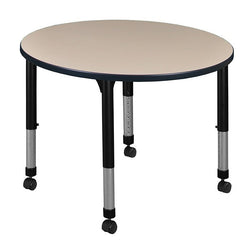 Regency Kee 36 in. Round Height Adjustable Mobile Classroom Activity Table
