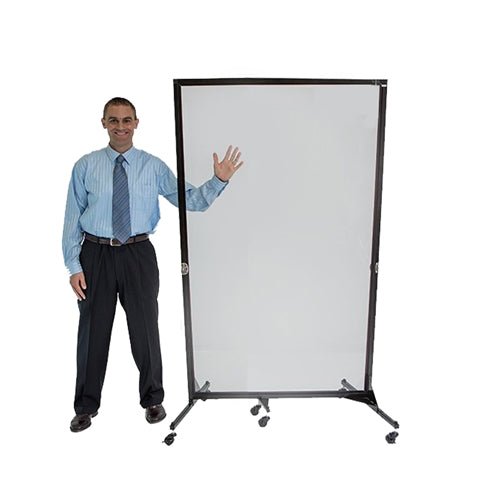 Screenflex CRD1 - Screenflex Acrylic Clear Dividers 3' 4" L x 6' 2" H - SchoolOutlet