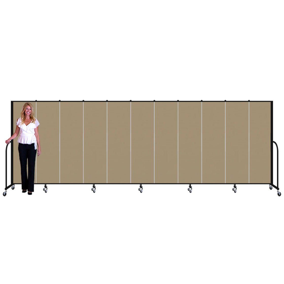 Screenflex FSL6011 - 11 Panels Standard Portable Room Divider 20' 5" L x 6' H - SchoolOutlet