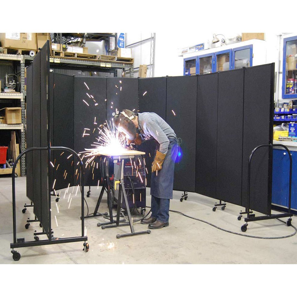 Screenflex FSL749-WX - 9 Panels Standard Portable Room Divider 16' 9" L x 7' 4" H - SchoolOutlet
