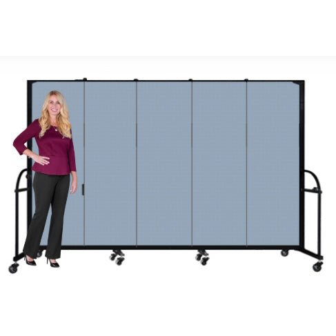 Screenflex HFSL605 - 5 Panels Standard Portable Room Divider 9' 5" L x 6' H - SchoolOutlet