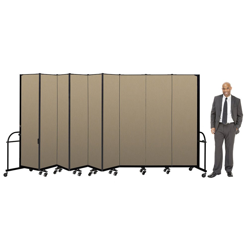 Screenflex HFSL7413 - 13 Panels Standard Portable Room Divider 24' 1" L x 7' 4" H - SchoolOutlet