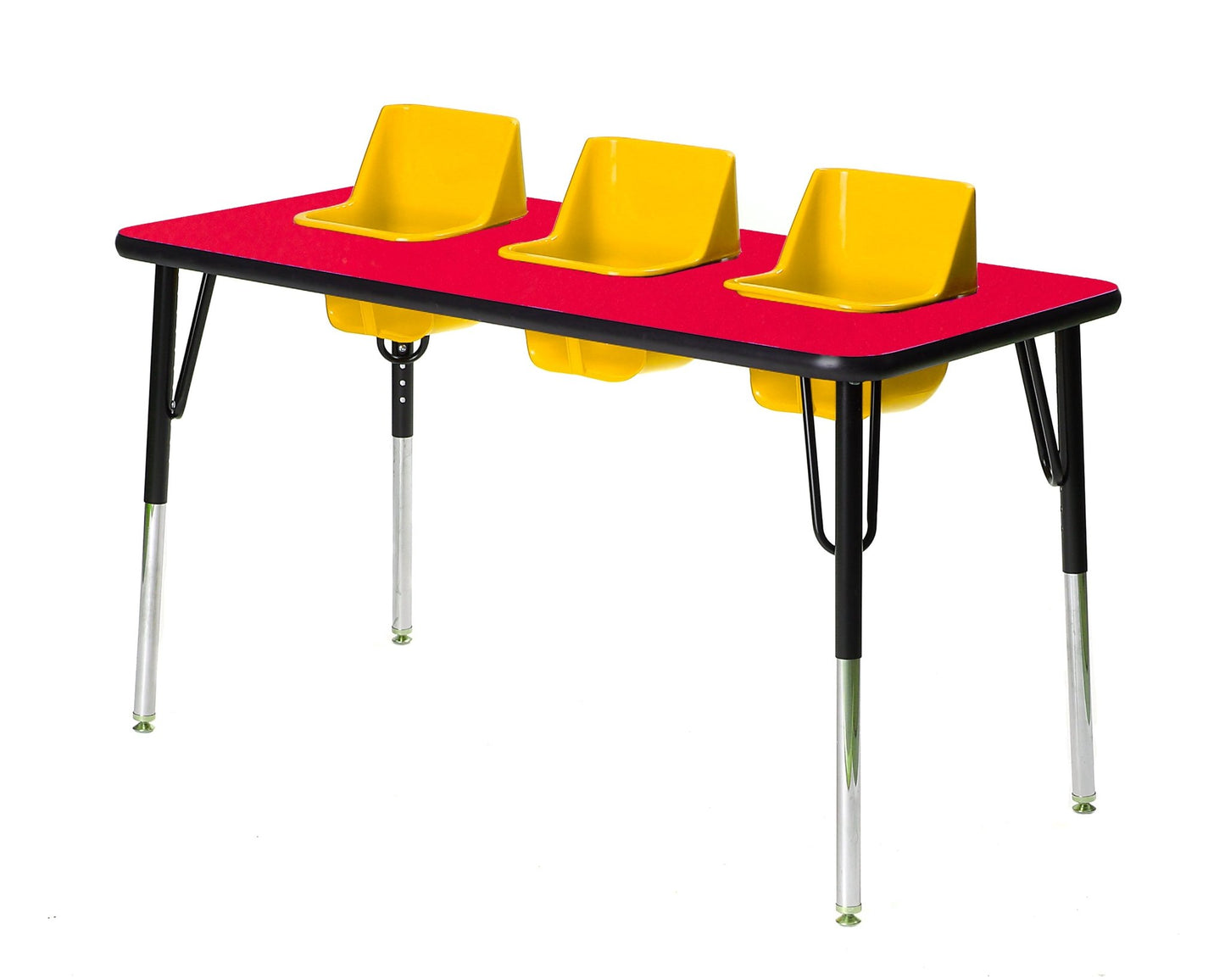 Three-Seat Rectangular Toddler Table (Toddler Tables TOD-TT3) - SchoolOutlet