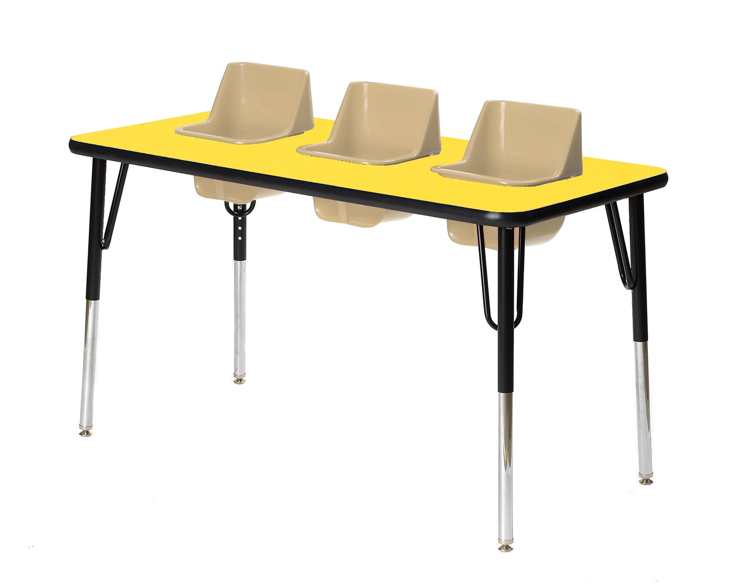 Three-Seat Rectangular Toddler Table (Toddler Tables TOD-TT3) - SchoolOutlet