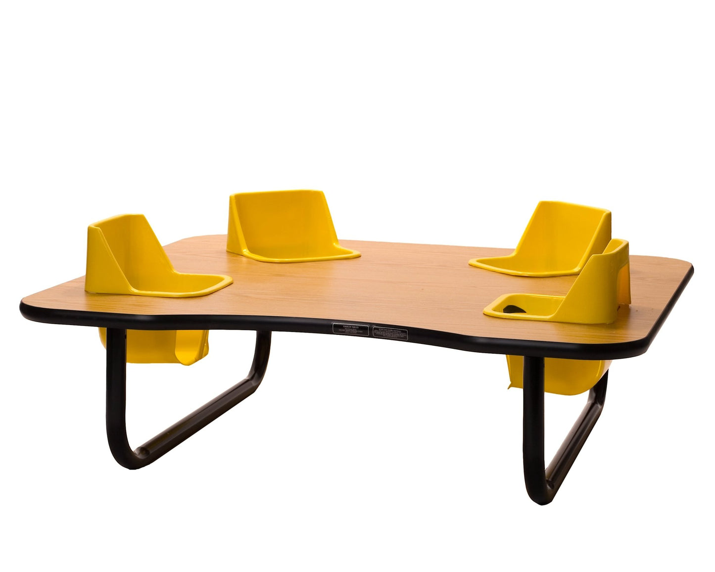 Four-Seat Kidney Toddler Table - Space Saver (14" H) (Toddler Tables TOD-TT414SS) - SchoolOutlet