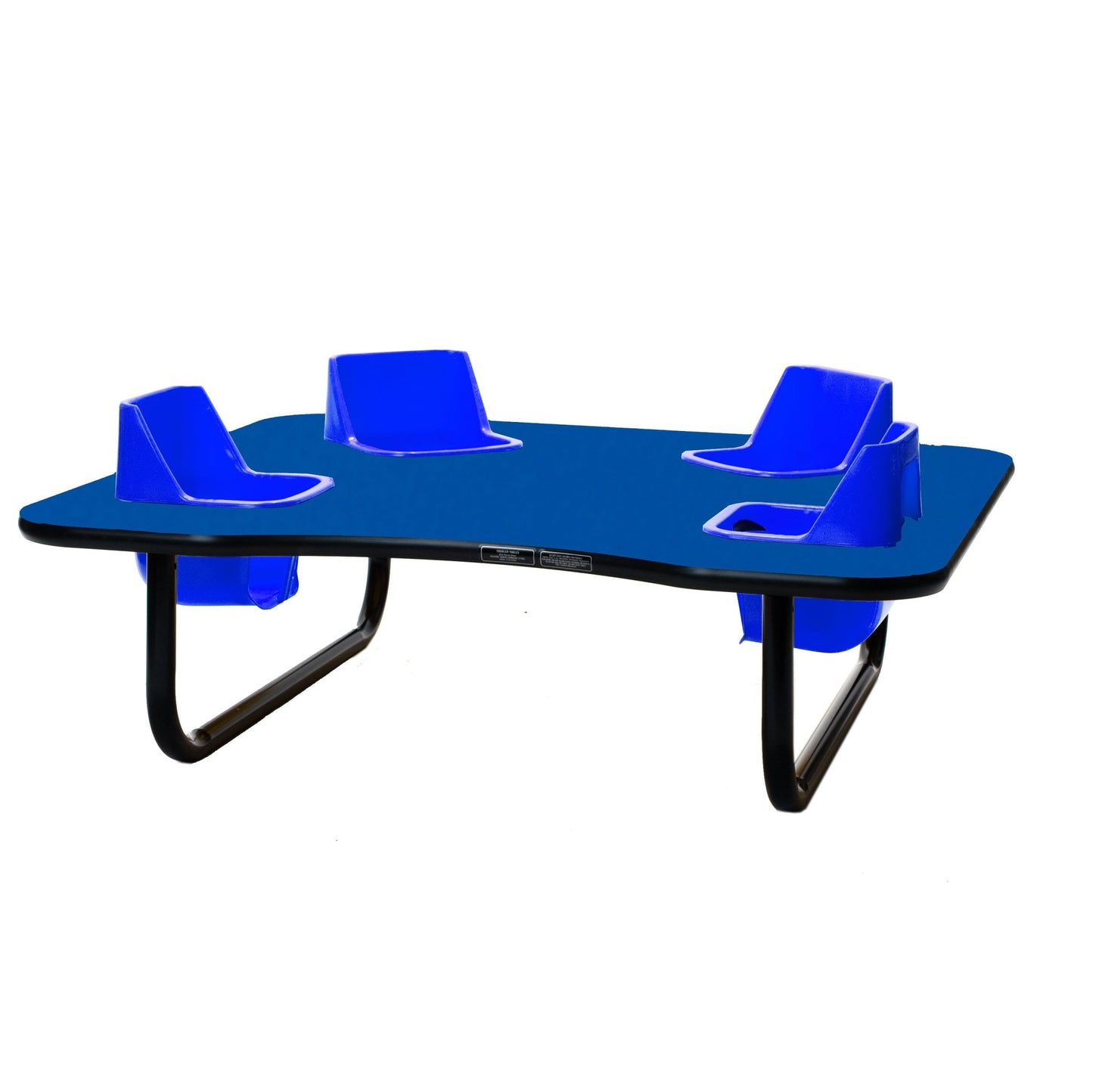 Four-Seat Kidney Toddler Table - Space Saver (14" H) (Toddler Tables TOD-TT414SS) - SchoolOutlet