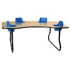 Four-Seat Toddler Table - Traditional (27" H) (Toddler Tables TOD-TT427) - SchoolOutlet