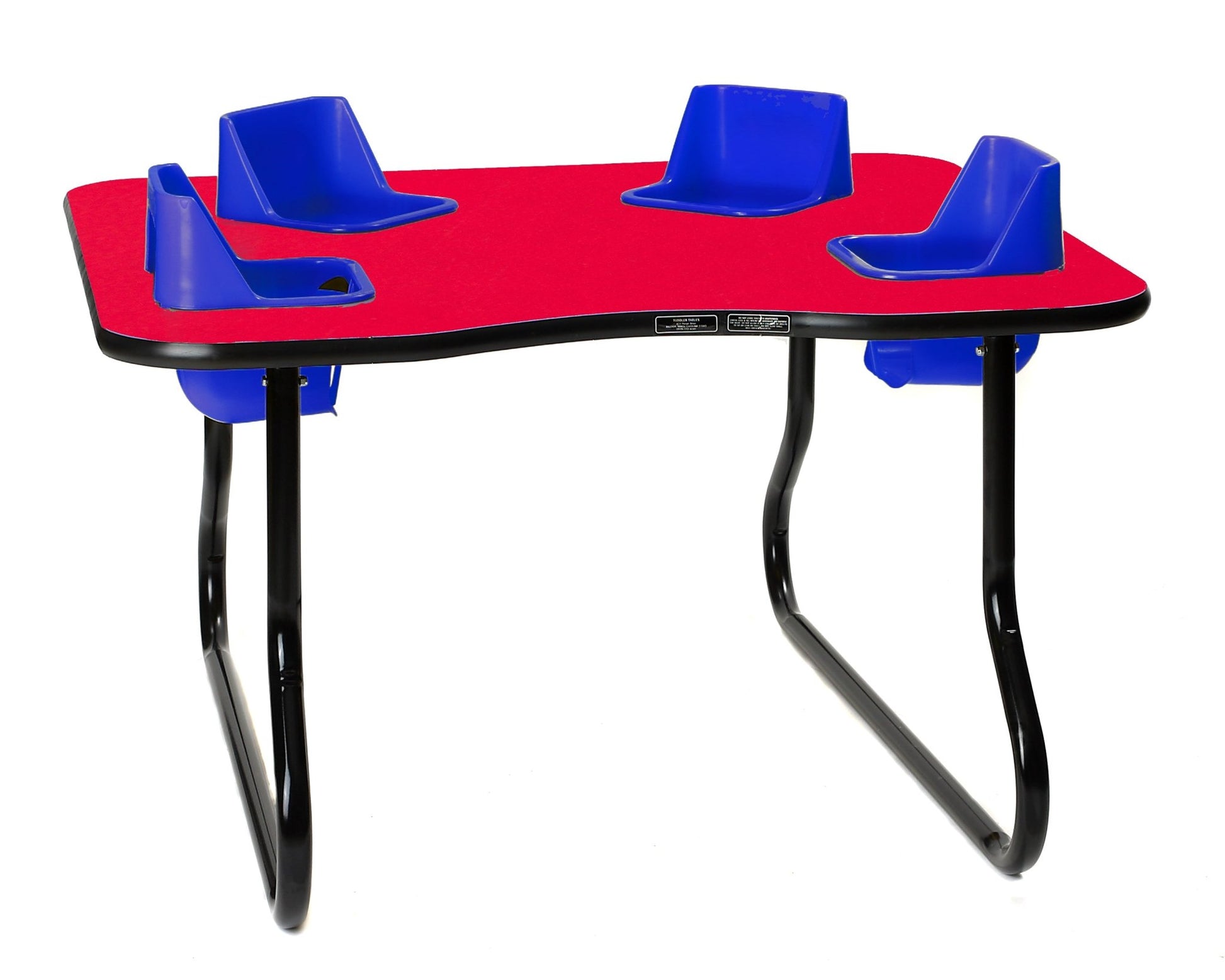 Four-Seat Kidney Toddler Table - Space Saver (27" H) (Toddler Tables TOD-TT427SS) - SchoolOutlet