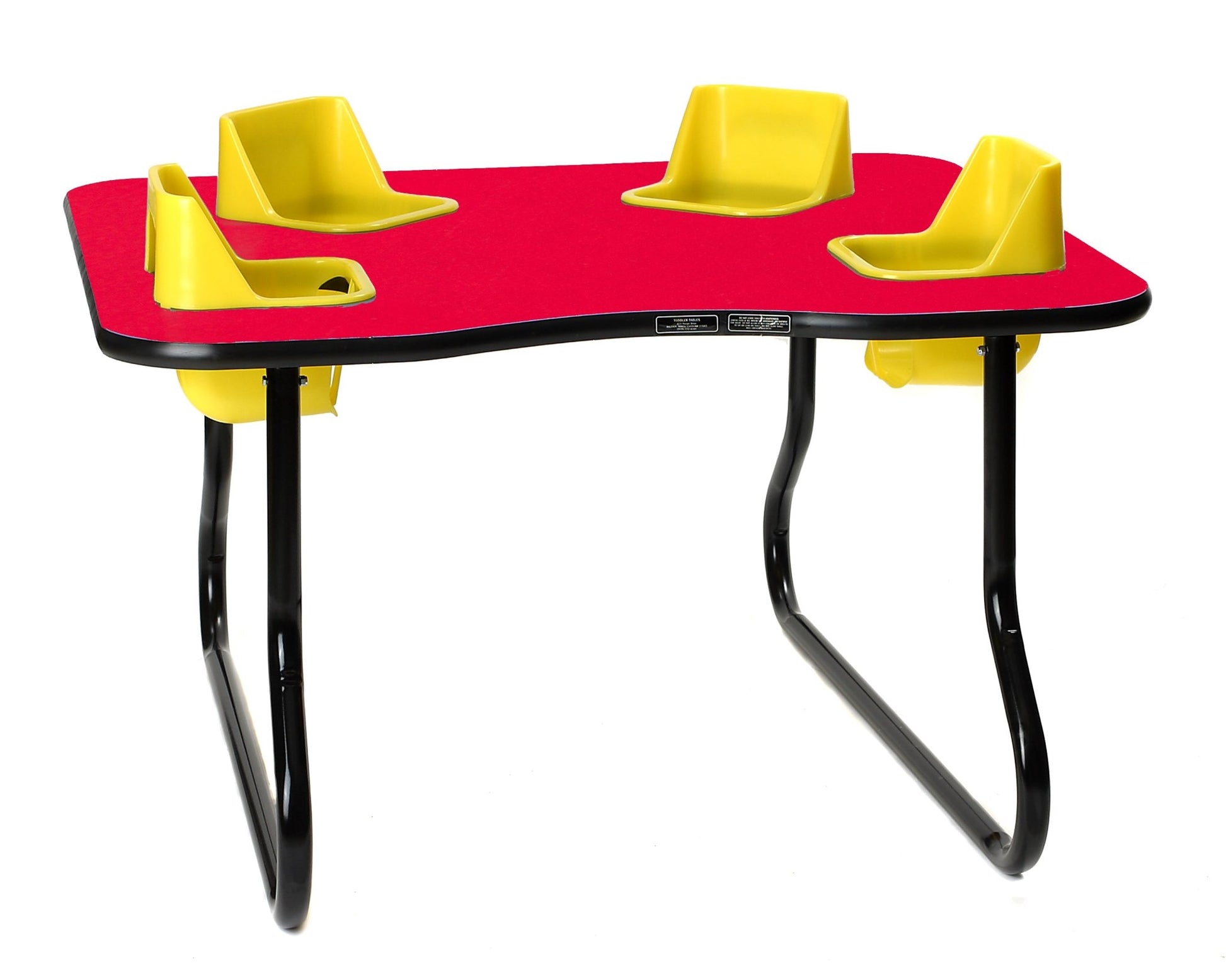 Four-Seat Kidney Toddler Table - Space Saver (27" H) (Toddler Tables TOD-TT427SS) - SchoolOutlet