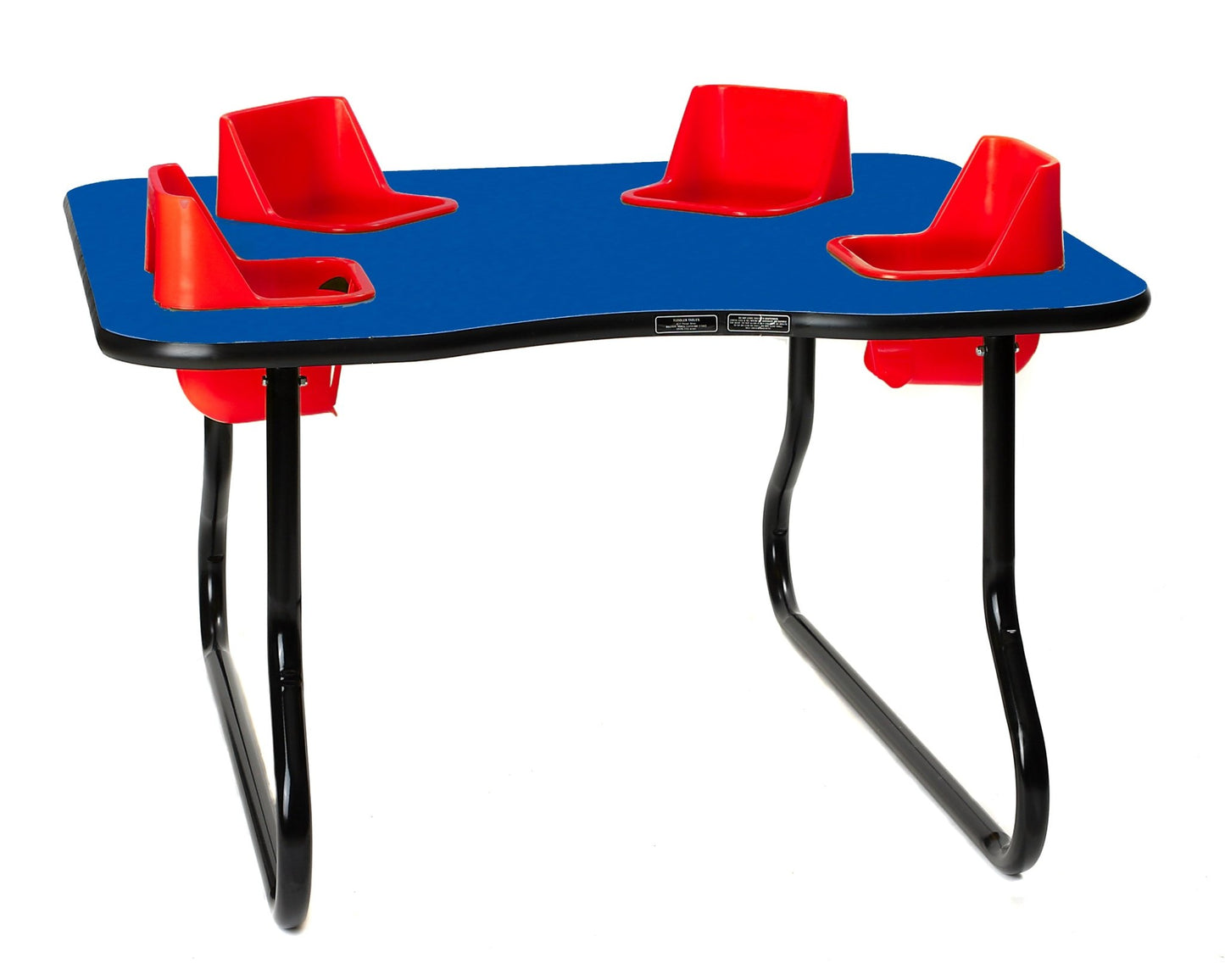 Four-Seat Kidney Toddler Table - Space Saver (27" H) (Toddler Tables TOD-TT427SS) - SchoolOutlet