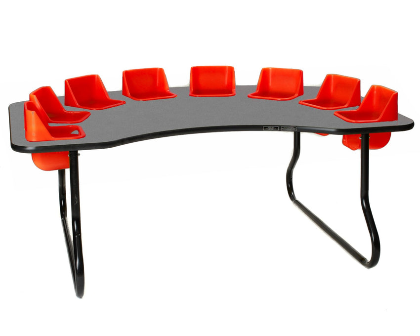 Eight-Seat Kidney Toddler Table (14" H) (Toddler Tables TOD-TT814) - SchoolOutlet