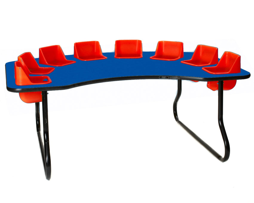 Eight-Seat Kidney Toddler Table (14" H) (Toddler Tables TOD-TT814) - SchoolOutlet