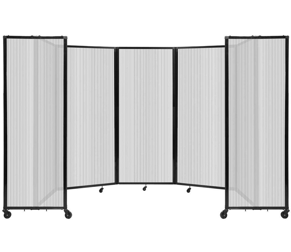 Room Divider Accordion Portable Partition Translucent Polycarbonate - SchoolOutlet