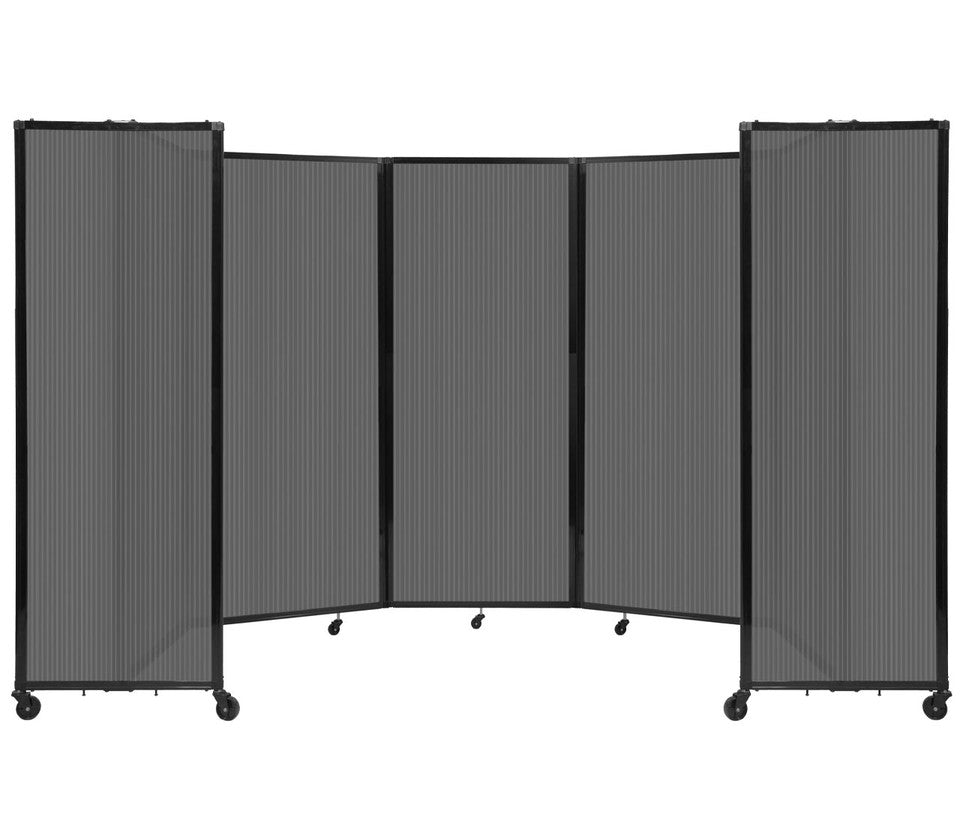 Room Divider Accordion Portable Partition Translucent Polycarbonate - SchoolOutlet