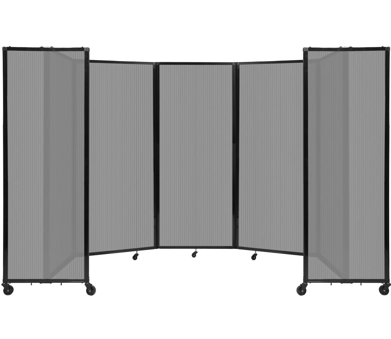Room Divider Accordion Portable Partition Translucent Polycarbonate - SchoolOutlet