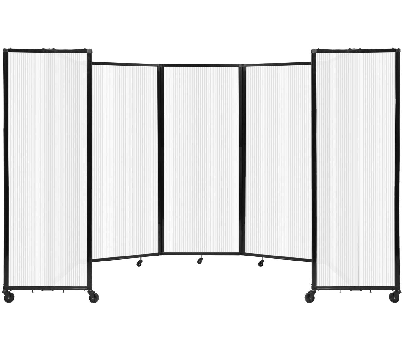 Room Divider Accordion Portable Partition Translucent Polycarbonate - SchoolOutlet