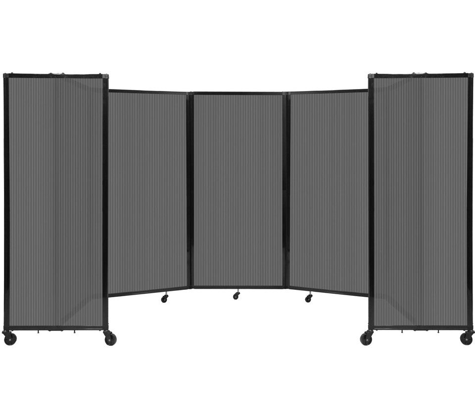 Room Divider Accordion Portable Partition Translucent Polycarbonate - SchoolOutlet