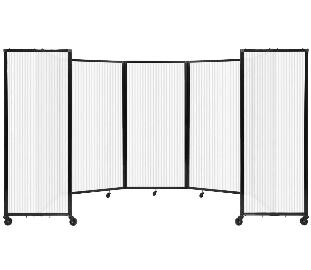 Room Divider Accordion Portable Partition Translucent Polycarbonate - SchoolOutlet