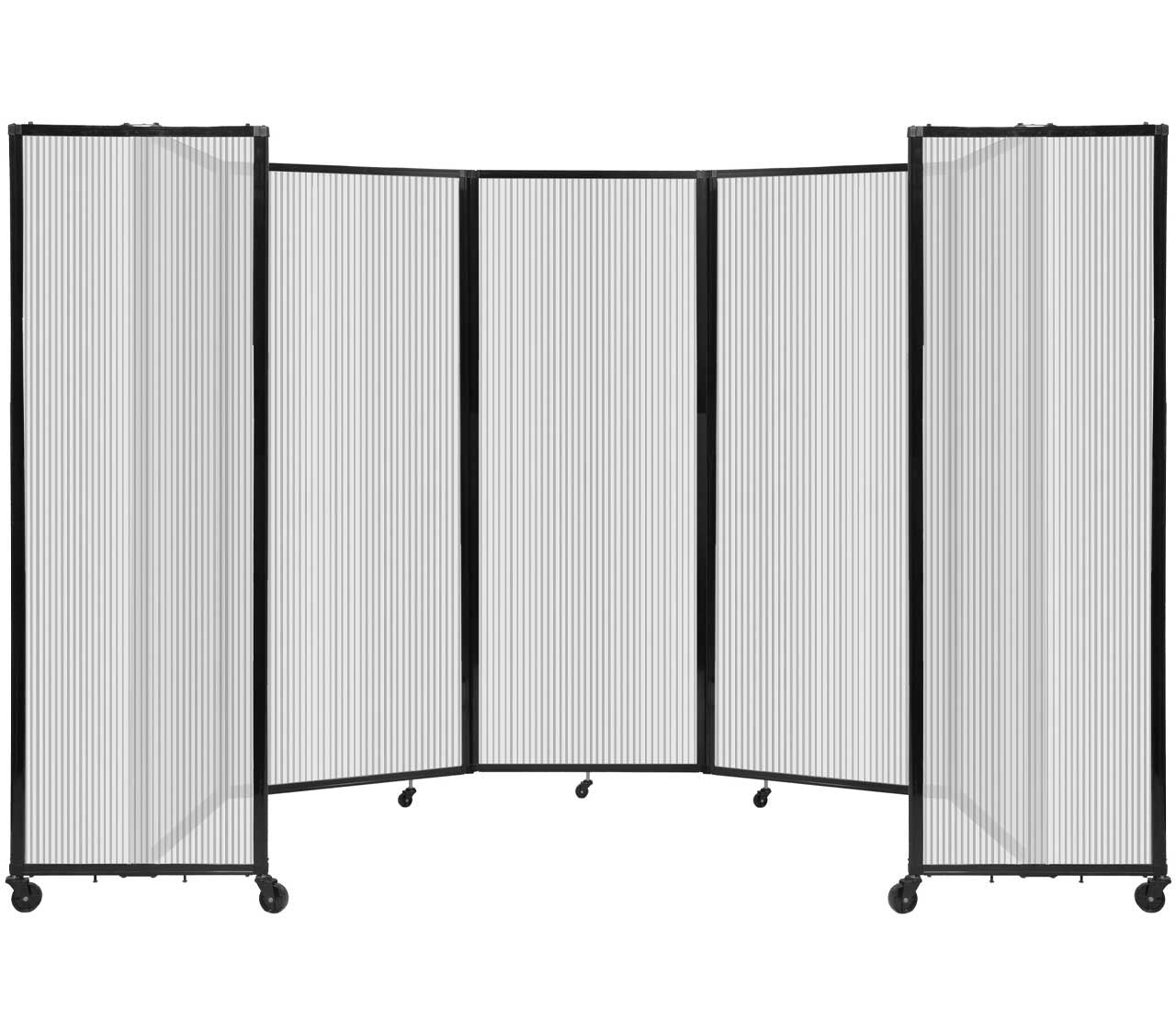 Room Divider Accordion Portable Partition Translucent Polycarbonate - SchoolOutlet