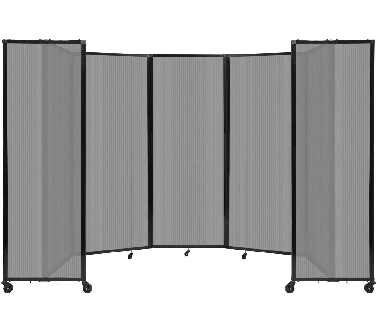 Room Divider Accordion Portable Partition Translucent Polycarbonate - SchoolOutlet