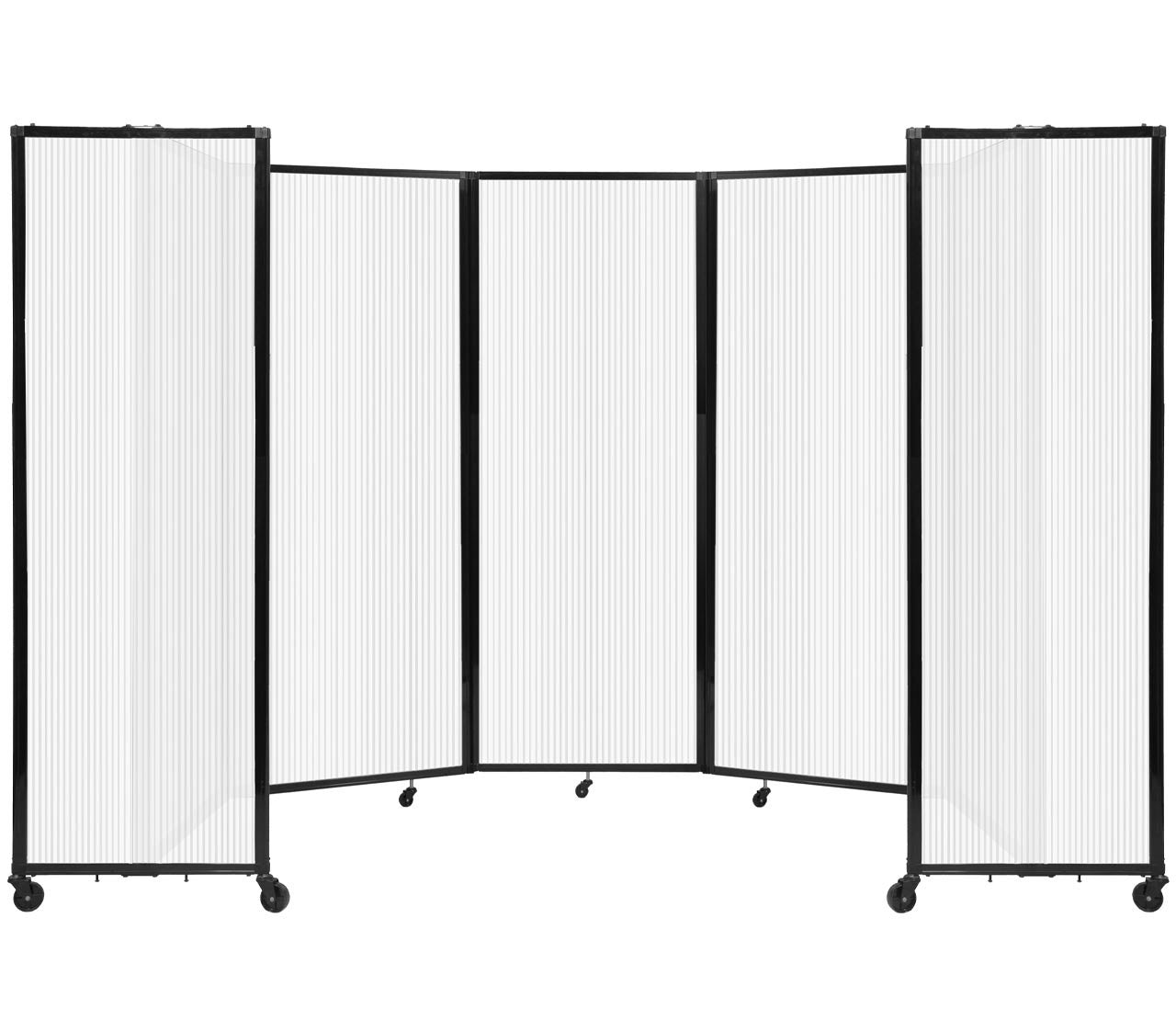 Room Divider Accordion Portable Partition Translucent Polycarbonate - SchoolOutlet