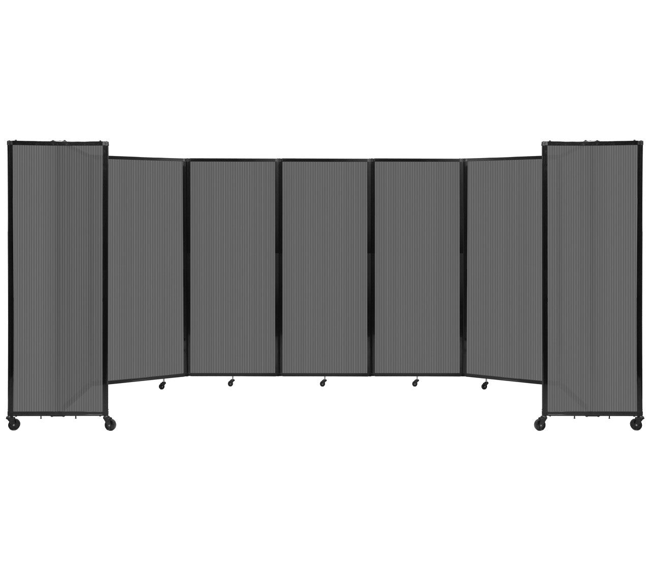 Room Divider Accordion Portable Partition Translucent Polycarbonate - SchoolOutlet