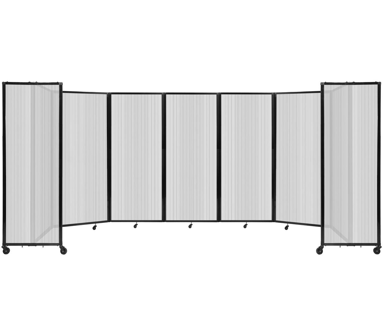 Room Divider Accordion Portable Partition Translucent Polycarbonate - SchoolOutlet