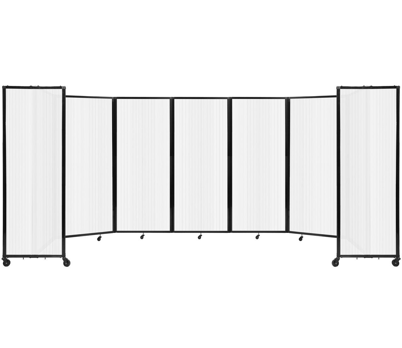 Room Divider Accordion Portable Partition Translucent Polycarbonate - SchoolOutlet