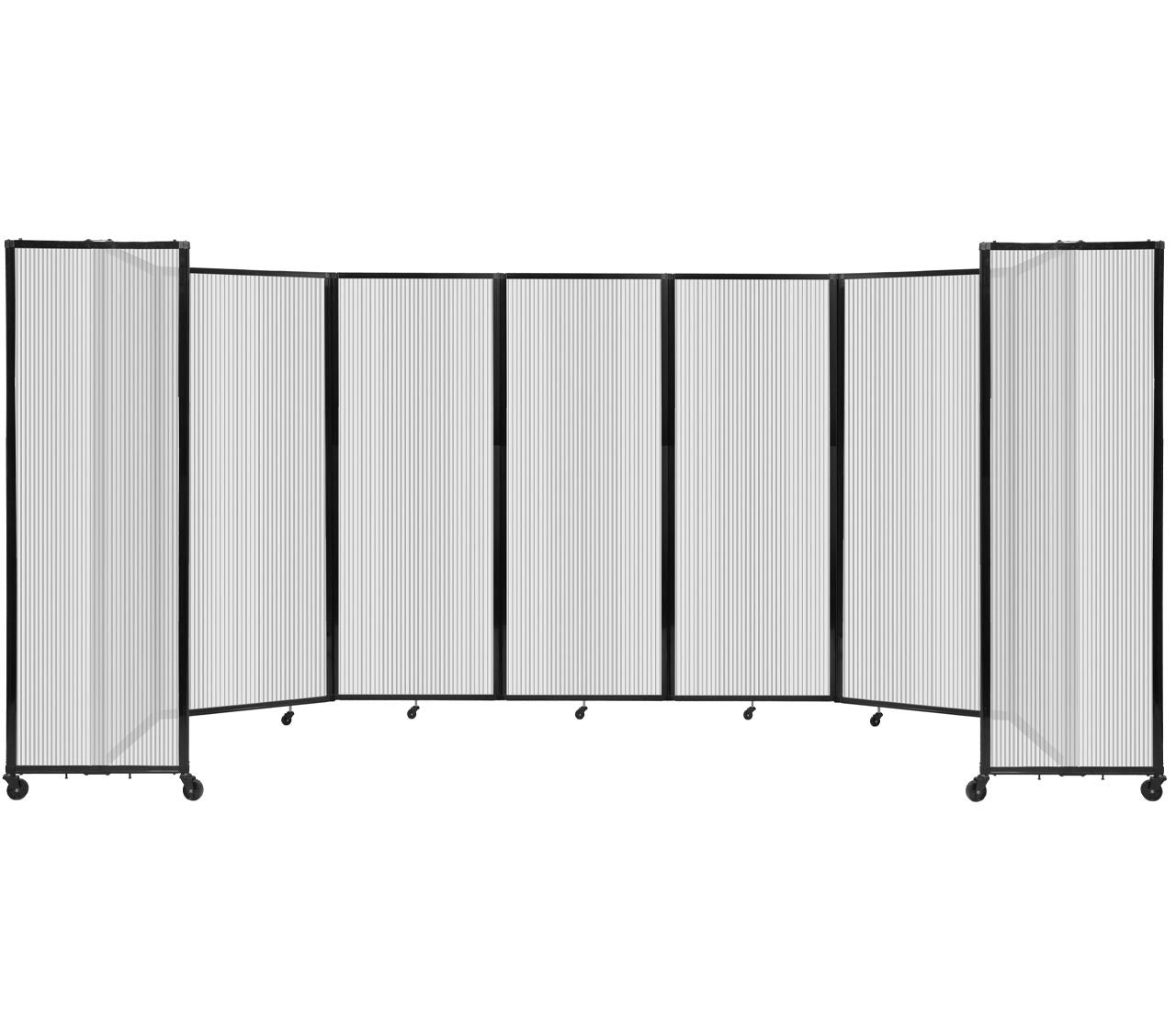 Room Divider Accordion Portable Partition Translucent Polycarbonate - SchoolOutlet