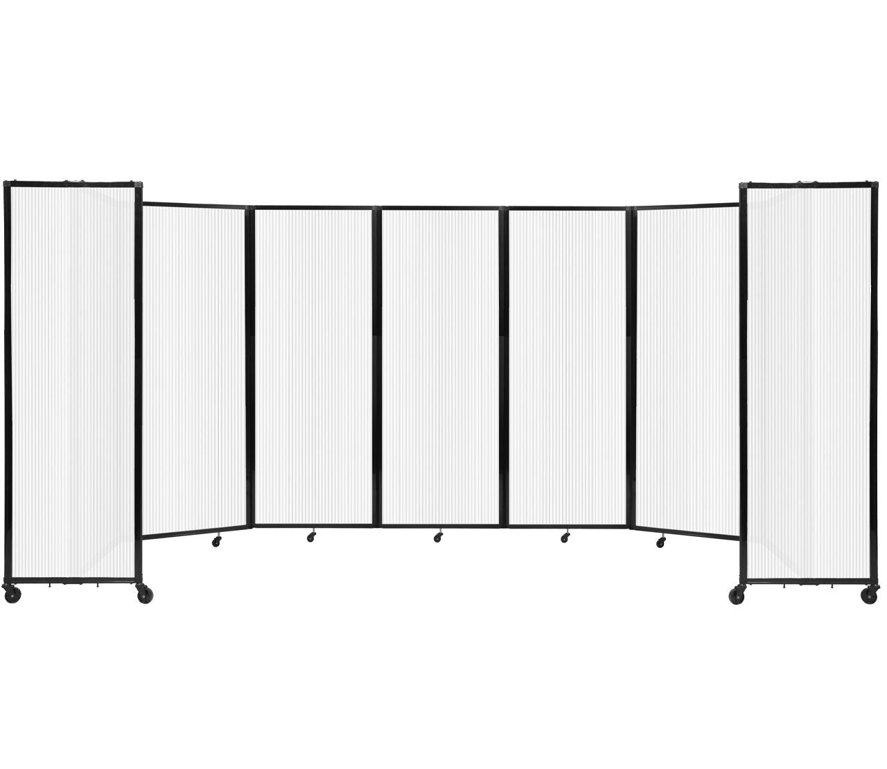 Room Divider Accordion Portable Partition Translucent Polycarbonate - SchoolOutlet