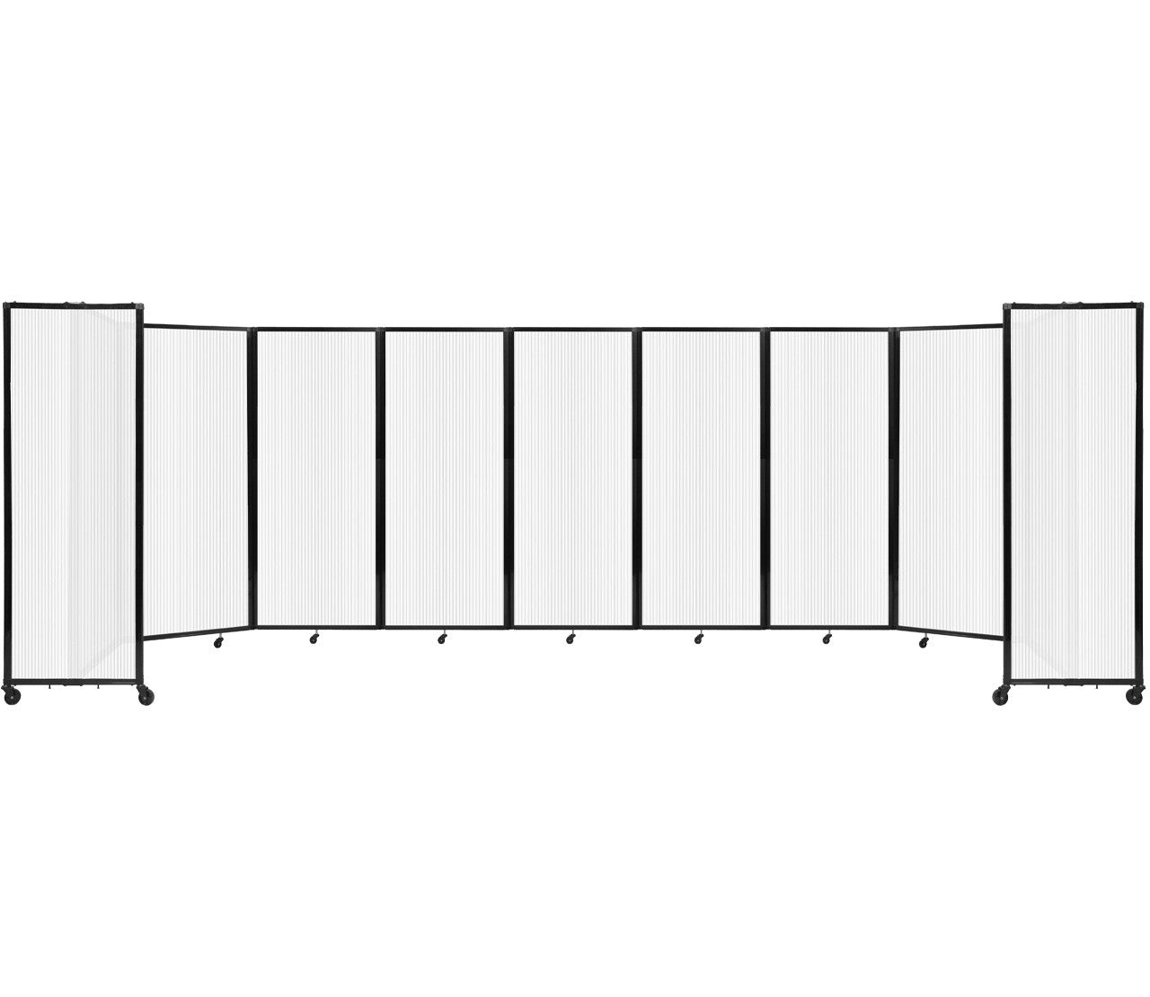 Room Divider Accordion Portable Partition Translucent Polycarbonate - SchoolOutlet