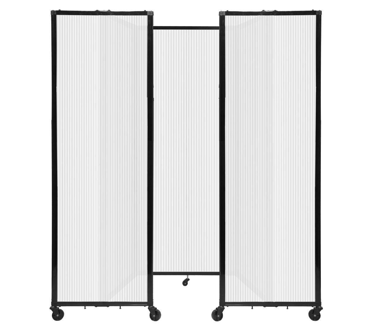 Room Divider Accordion Portable Partition Translucent Polycarbonate - SchoolOutlet