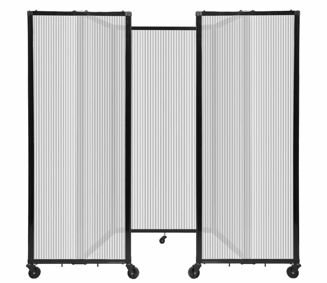 Room Divider Accordion Portable Partition Translucent Polycarbonate - SchoolOutlet