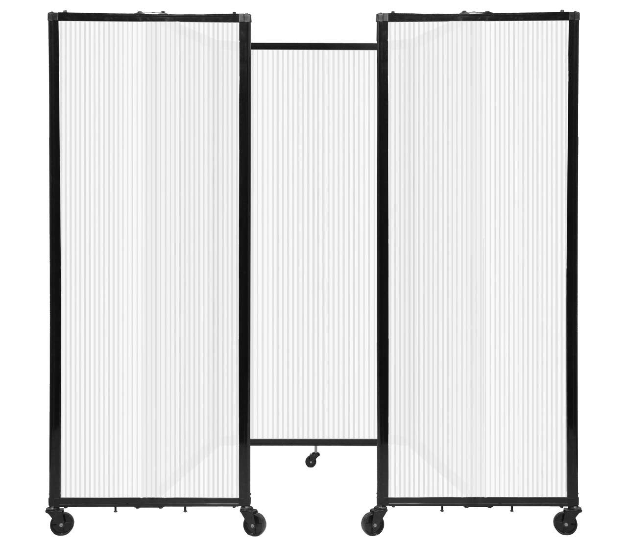 Room Divider Accordion Portable Partition Translucent Polycarbonate - SchoolOutlet