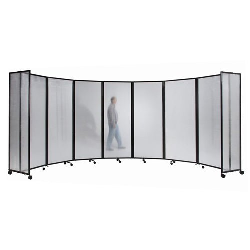 Room Divider Accordion Portable Partition Translucent Polycarbonate - SchoolOutlet