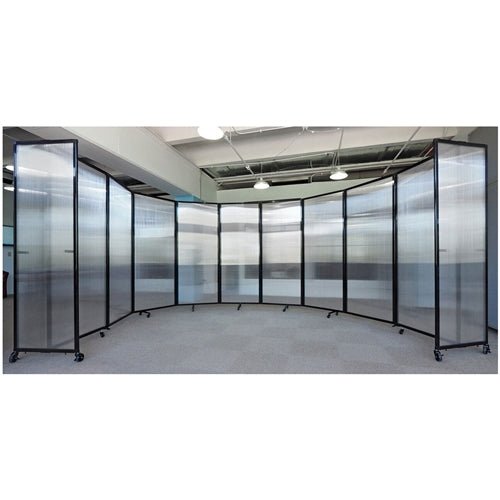 Room Divider Accordion Portable Partition Translucent Polycarbonate - SchoolOutlet